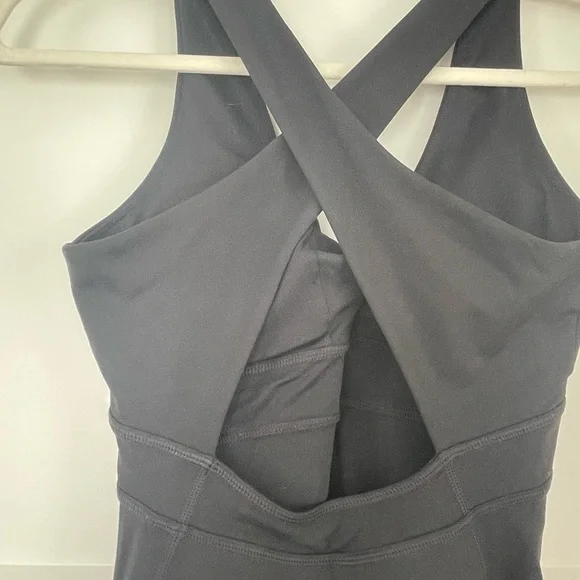 NWT Fabletics Twist Front Oasis Jumpsuit Black Workout One Piece - Picture 5 of 7